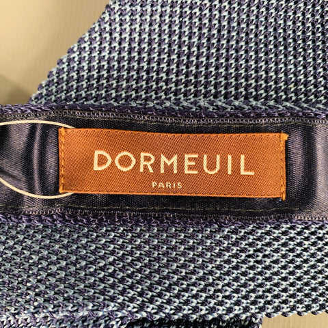 DORMEUIL Navy Blue Silk Knit Tie