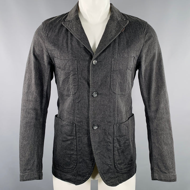 ENGINEERED GARMENTS Size S Grey Charcoal Cotton Blend Twill Peak Lapel Jacket