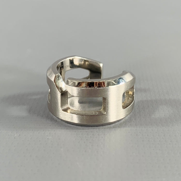 HERMES Silver Metal Scarf Ring