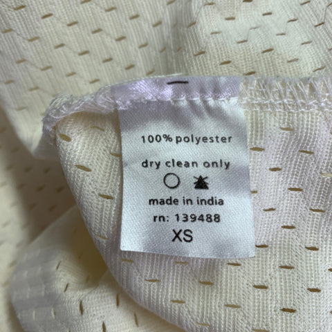 MNML Size XS Beige Perforated Polyester Crew Neck T-shirt