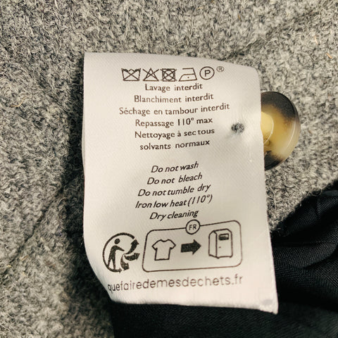 SEZANE Taille 2 Pantalon habillé taille haute en laine vierge grise