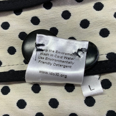 HENRIK VIBSKOV Size L Black White Polka Dot Cotton Blend Sport Coat