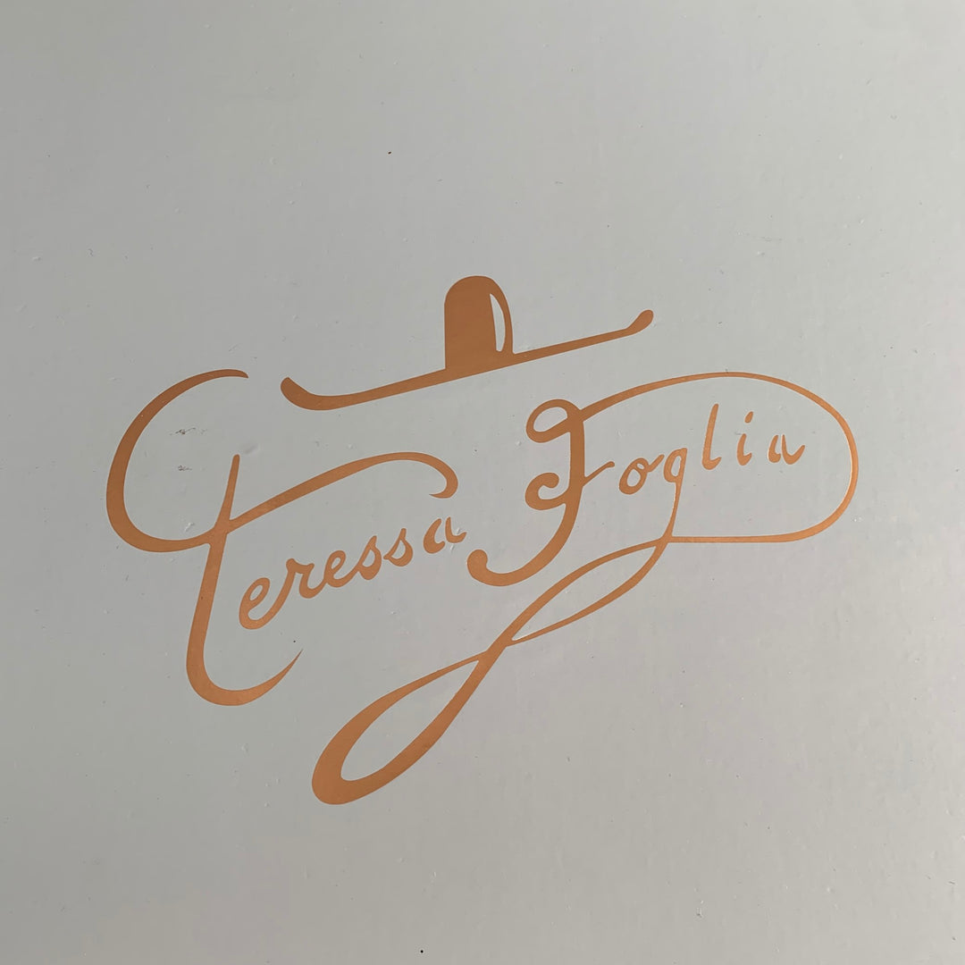 TERESSA FOGLIA Blue Felt Fedora Hat