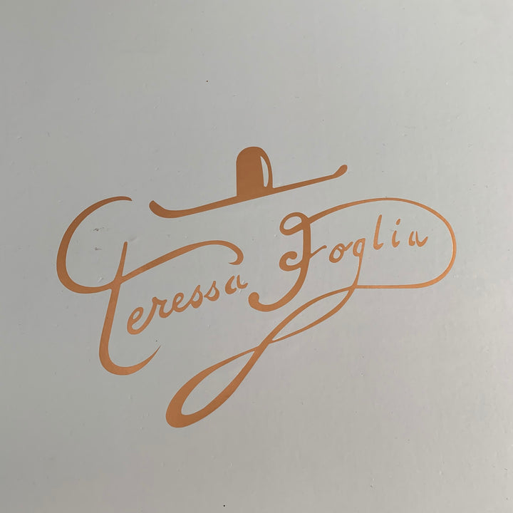 TERESSA FOGLIA Blue Felt Fedora Hat