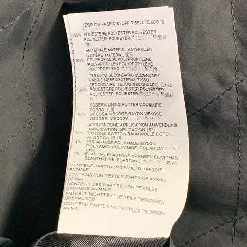 MAISON MARGIELA Size S Black Polyester Quilted Bomber Jacket