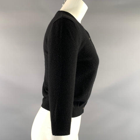 AUTUMN  CASHMERE Size M Black Cashmere Button Up Cardigan Womens