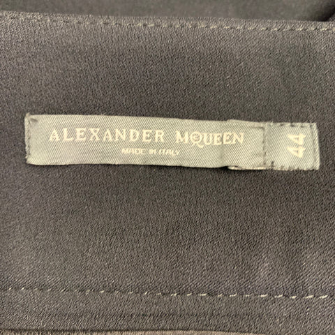 ALEXANDER MCQUEEN Size 8 Black Acetate Blend Double Breasted Belted Skirt