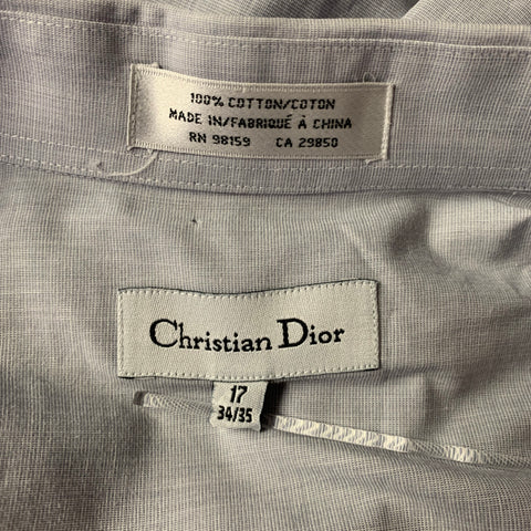 CHRISTIAN DIOR Size XL Grey Heather Cotton Vintage Long Sleeve Shirt