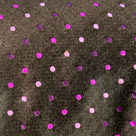 BRIONI Black Purple Dots Silk Tie