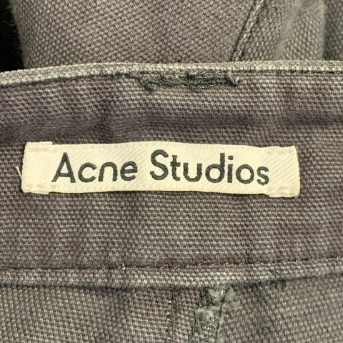 ACNE STUDIOS Size L Grey Charcoal Cotton Cargo Casual Pants