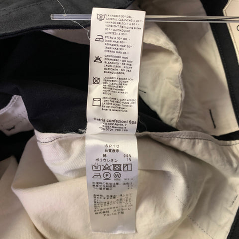 YCHAI Size 36 Black Solid Cotton Blend Cargo Casual Pants