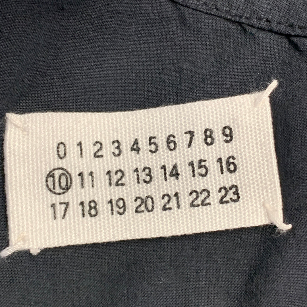 MARTIN MARGIELA Size 44 Navy Checkered Cotton Notch Lapel Suit