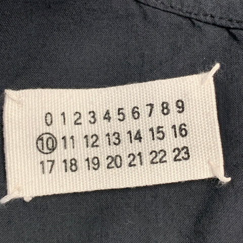MARTIN MARGIELA Size 44 Navy Checkered Cotton Notch Lapel Suit
