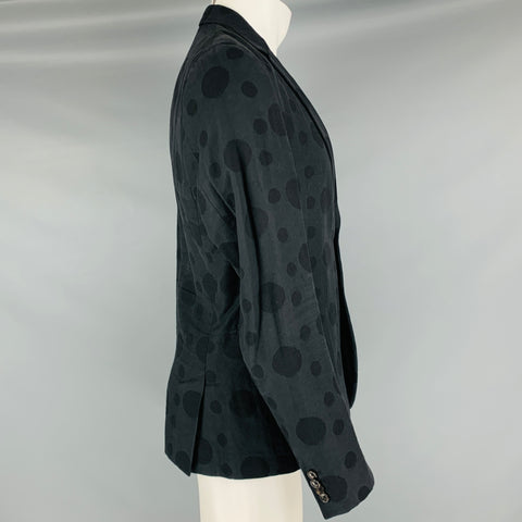 PS by PAUL SMITH Taille 40 Manteau de sport en viscose de coton à pois noirs