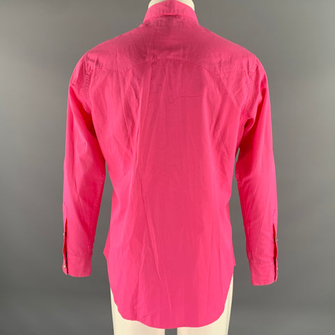 RALPH LAUREN Size M Pink Cotton Western Long Sleeve Shirt