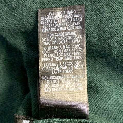 Z ZEGNA Size L Green Cotton Cashmere Crew Neck Pullover
