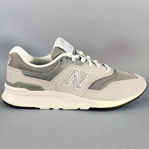 NEW BALANCE 2018 Size 7 997H Grey White Color Block Suede Lace-Up Sneakers