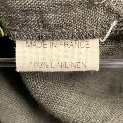 MILLER et BERTAUX Size S Grey Linen Wrinkled Elastic Waistband Casual Pants