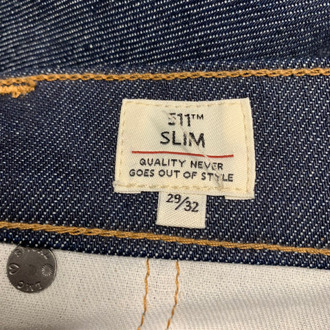 LEVI STRAUSS Size 29 Blue Cotton Blend Slim Straight Five Pockets Jeans
