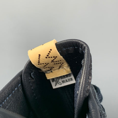 VISVIM Size 10.5 Navy Mixed Material Lanier High-Top Sneakers
