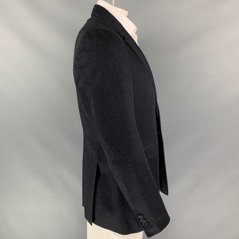 BURBERRY PRORSUM Spring 2015 Size 42 Indigo Blue Denim Notch Lapel Jacket