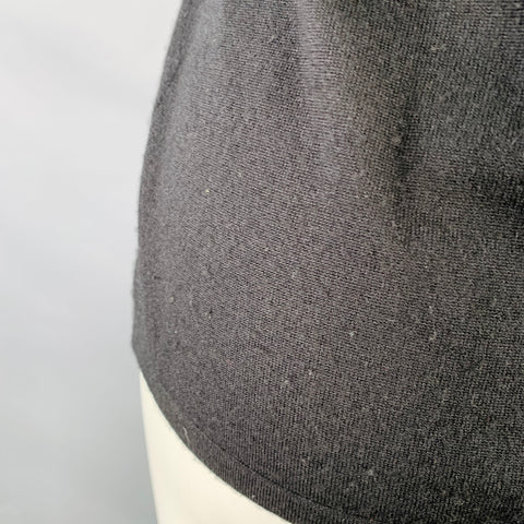AKRIS Size 8 Black Beaded High Neck Casual Top