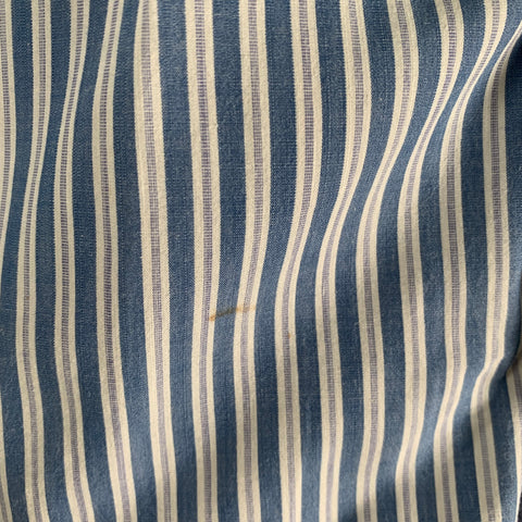 LODEN DAGER Size S Blue White Stripe Cotton Pointed Collar Long Sleeve Shirt