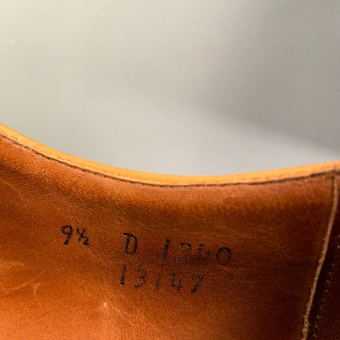 ALLEN EDMONDS Size 9.5 -Berkeley-  Tan Leather Lace-Up Shoes