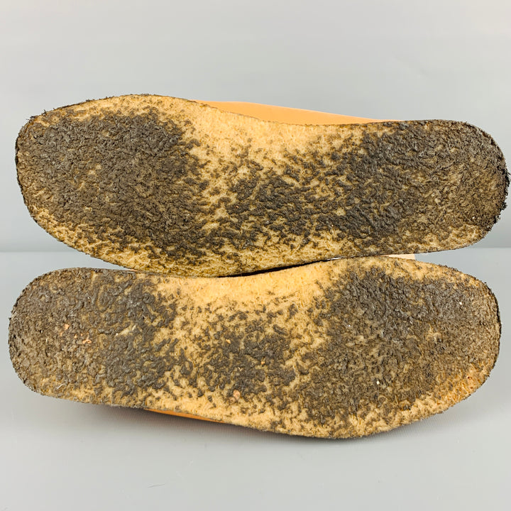 CLARKS Taille 8,5 Chaussures à lacets mocassins en cuir beige
