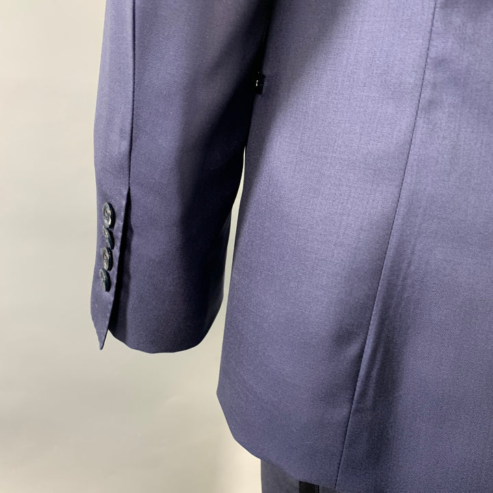 BRUNELLO CUCINELLI Size 44 Navy Blue Two Toned Virgin Wool Silk Tuxedo