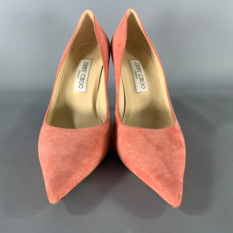 JIMMY CHOO Size 9 Pink Suede J000141547395 Suede Pumps