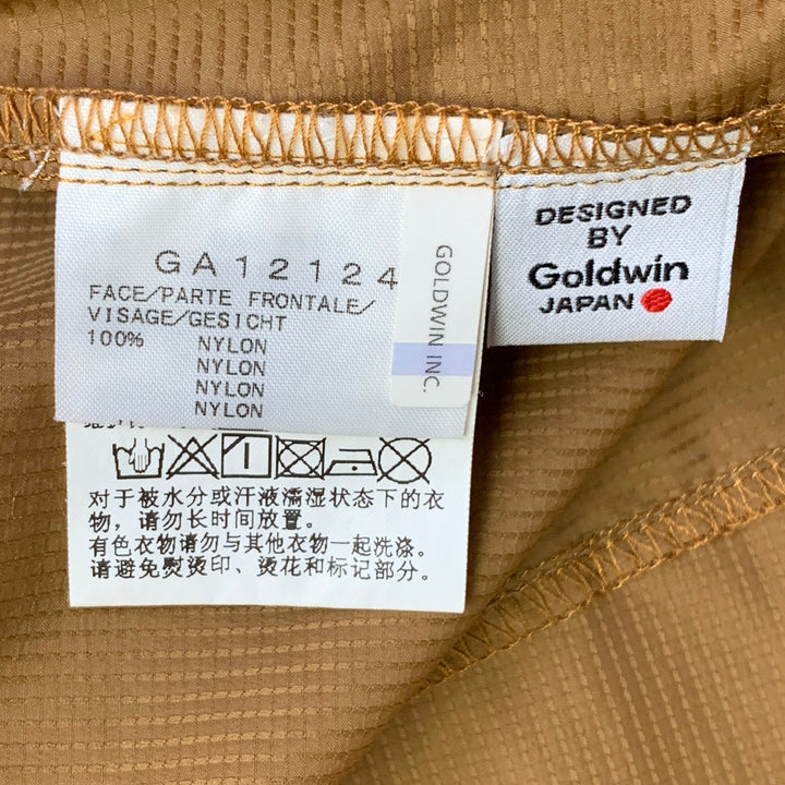 GOLDWIN Size L Brown Nylon Windbreaker Zip Up Jacket