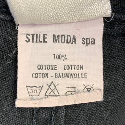 JEAN PAUL GAULTIER Jean Fuselé Cinq Poches en Coton Noir Taille L