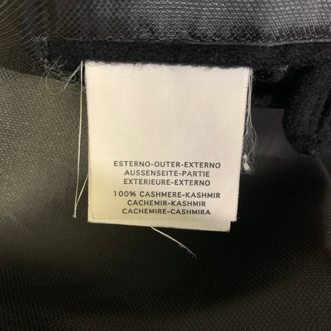 ERMENEGILDO ZEGNA Size L Black Cashmere Button Up Coat