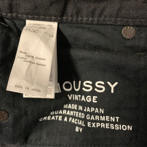 MOUSSY VINTAGE Size 25 Black Cotton Straight leg Jeans
