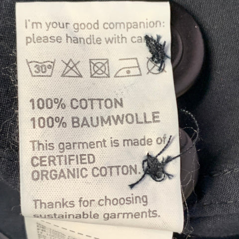 MERZ B. SCHWANEN Size L Navy Organic Cotton Shirt Chore Jacket