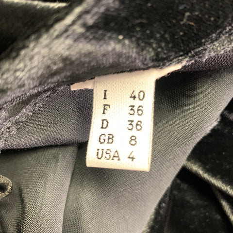 PHILOSOPHY Size 4 Black Velvet Wide Leg Casual Pants