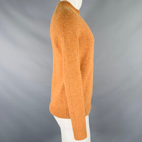 MR. PORTER Size XS Orange Camel Wool Crew Neck Sweater