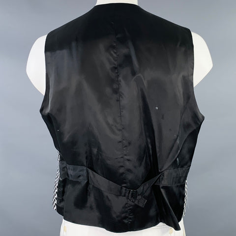 Gilet ROBERT TALBOTT PROTOCOL Taille XL Noir Blanc Gris Jacquard Diamant