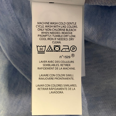POLO by RALPH LAUREN Size XL Blue Cotton Linen One Pocket Polo