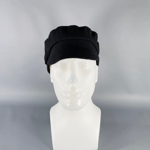 POLO by RALPH LAUREN Size S/M Black Wool Blend Newsboy Hat
