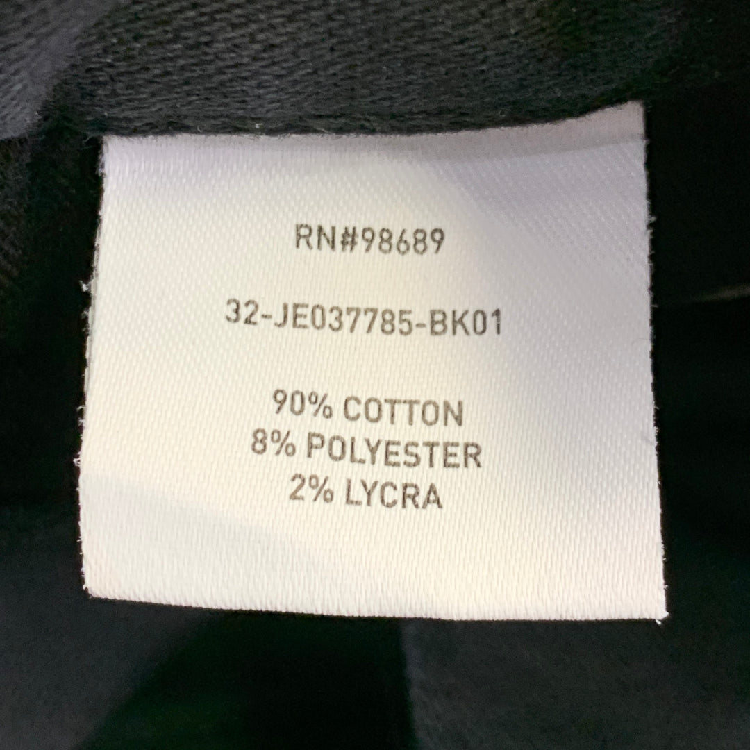TODD SNYDER Size 38 Black Cotton Blend Tapered Zip Fly Jeans