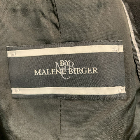 MALENE BIRGER Talla 4 Abrigo cruzado de cachemir y lana negro
