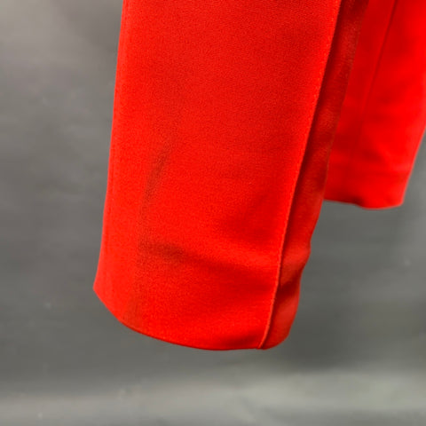AKRIS Size 4 Red Cotton Blend Side Zipper Casual Pants