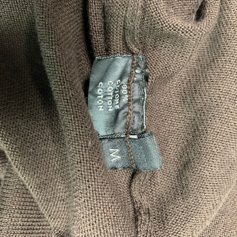 NEIL BARRETT Size M Brown Green Stripe Cotton Crew Neck Pullover