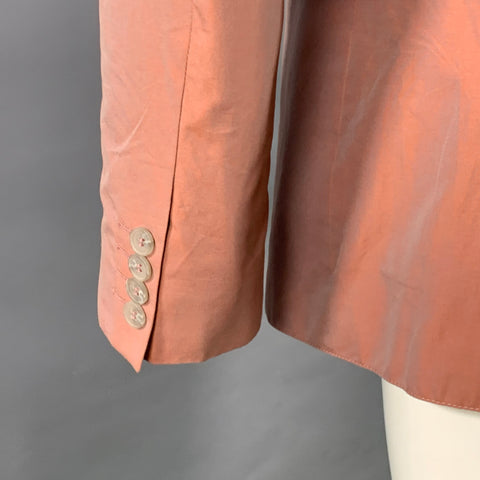 CALVIN KLEIN COLLECTION Size 41 Mauve Iridescent Cotton Sport Coat