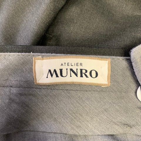 ATELIER MUNRO Size 32 Charcoal Wool Slim Fit Dress Pants