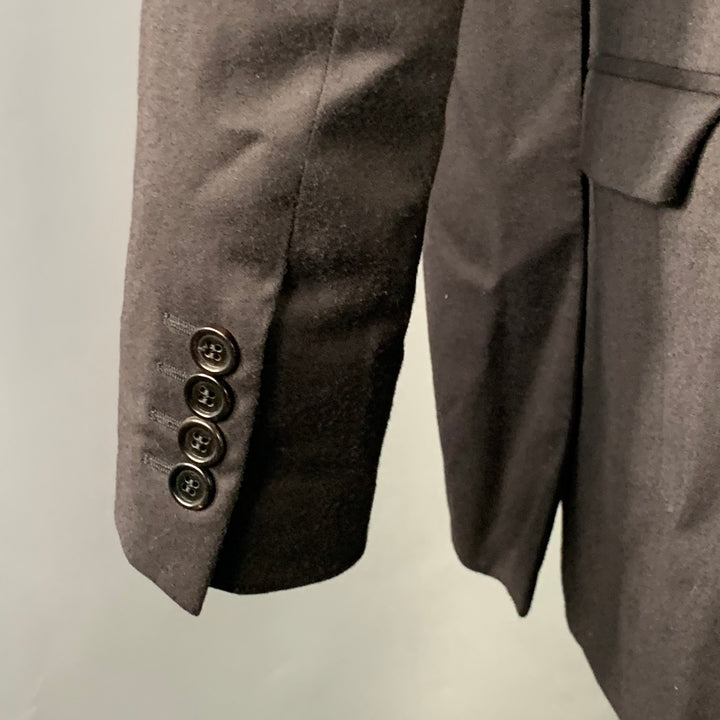 DIOR HOMME by KRIS VAN ASSCHE AW10 Size XS Black Wool Cashmere Scarf Coat