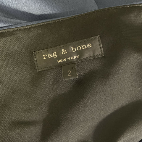 RAG & BONE Size 2 Navy Triacetate Midi Cocktail Dress