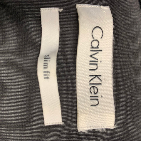 CALVIN KLEIN Size L Black Cotton Button Up Long Sleeve Shirt